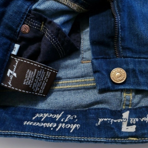 7 for all Mankind A POCKET BOOT CUT Dark Jeans 25 - Picture 8 of 8